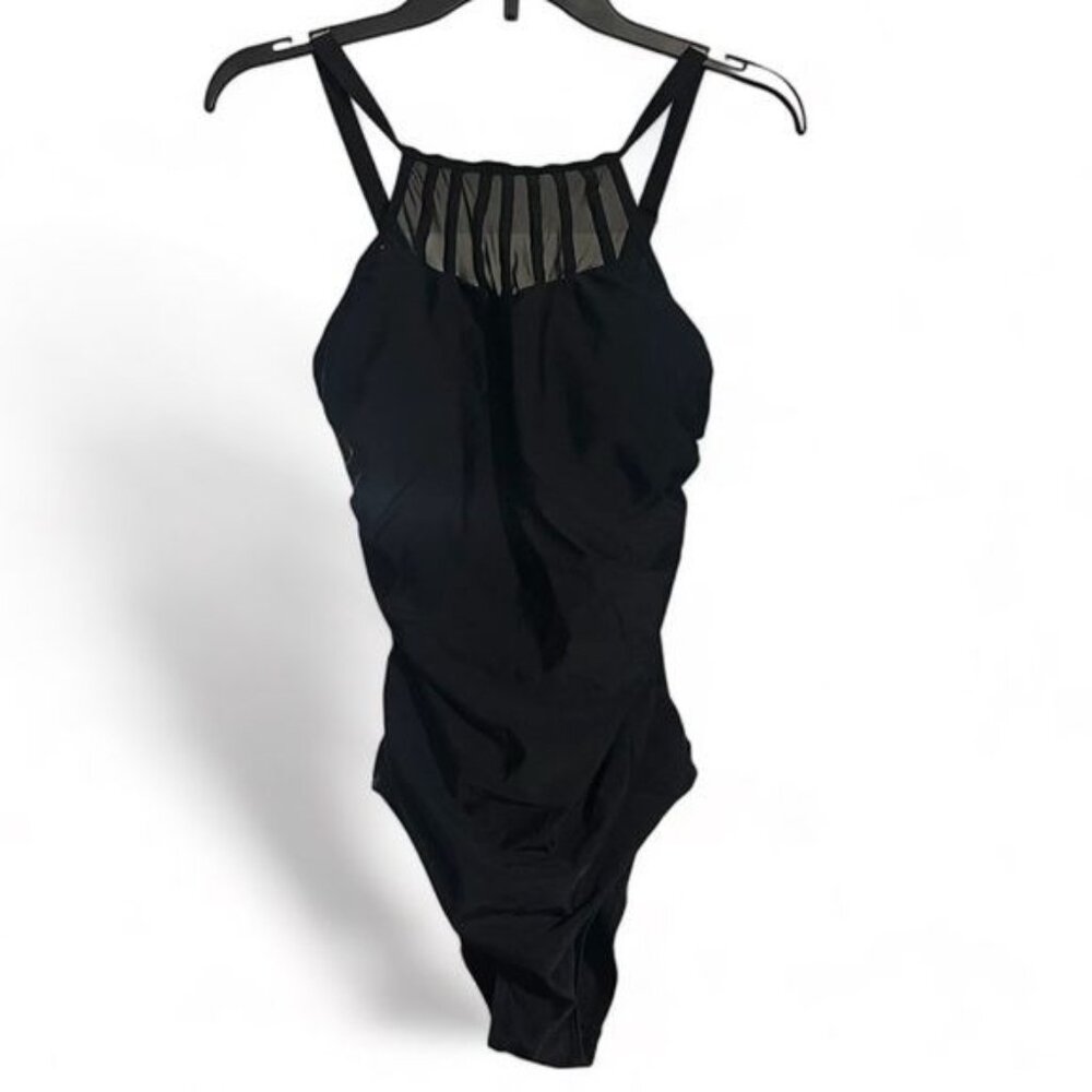 Women High ☀️ Neck One Piece Swimsuit Tummy Suit Mesh Swimwear for Teen Girls